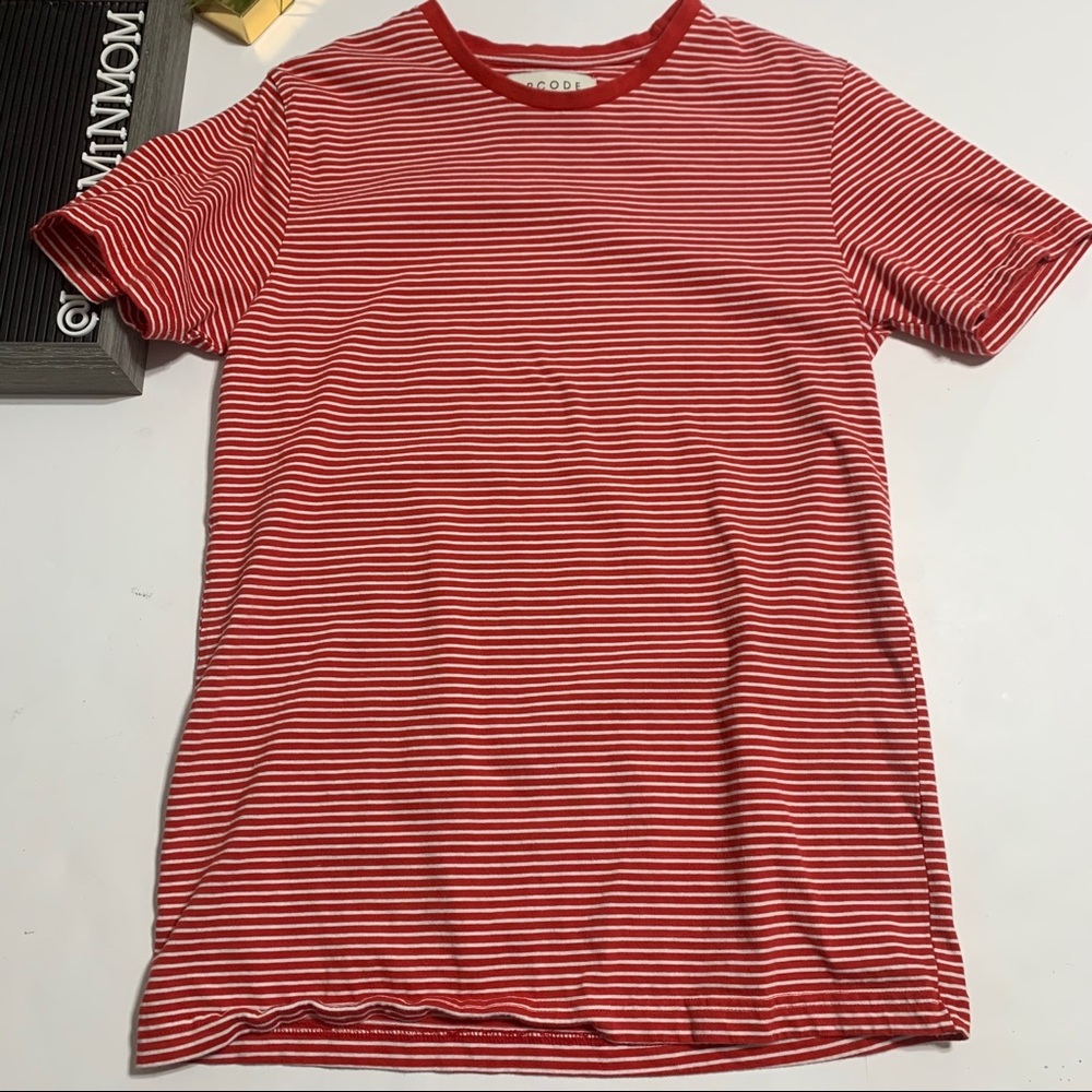 ‼️ZIPCODE Red Striped Classic Tee Size Med‼️